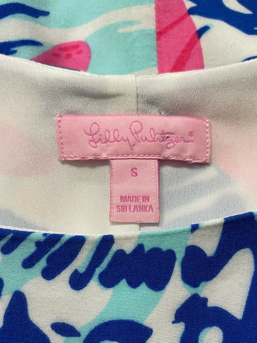 Women's LILLY PULITZER Blue & Pink HARBOUR She She Shells STARFISH Tunic DRESS S - Picture 5 of 6